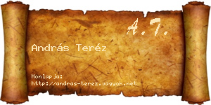 András Teréz névjegykártya
