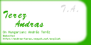 terez andras business card