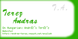 terez andras business card